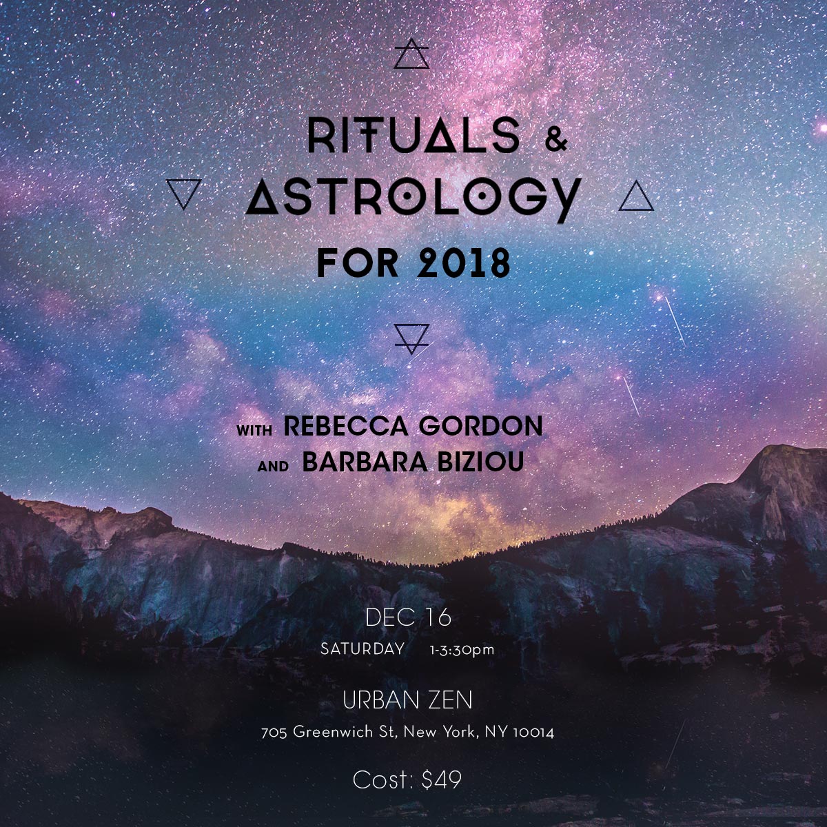 Rituals and Astrology for 2018: with Rebecca Gordon & Barbara Biziou