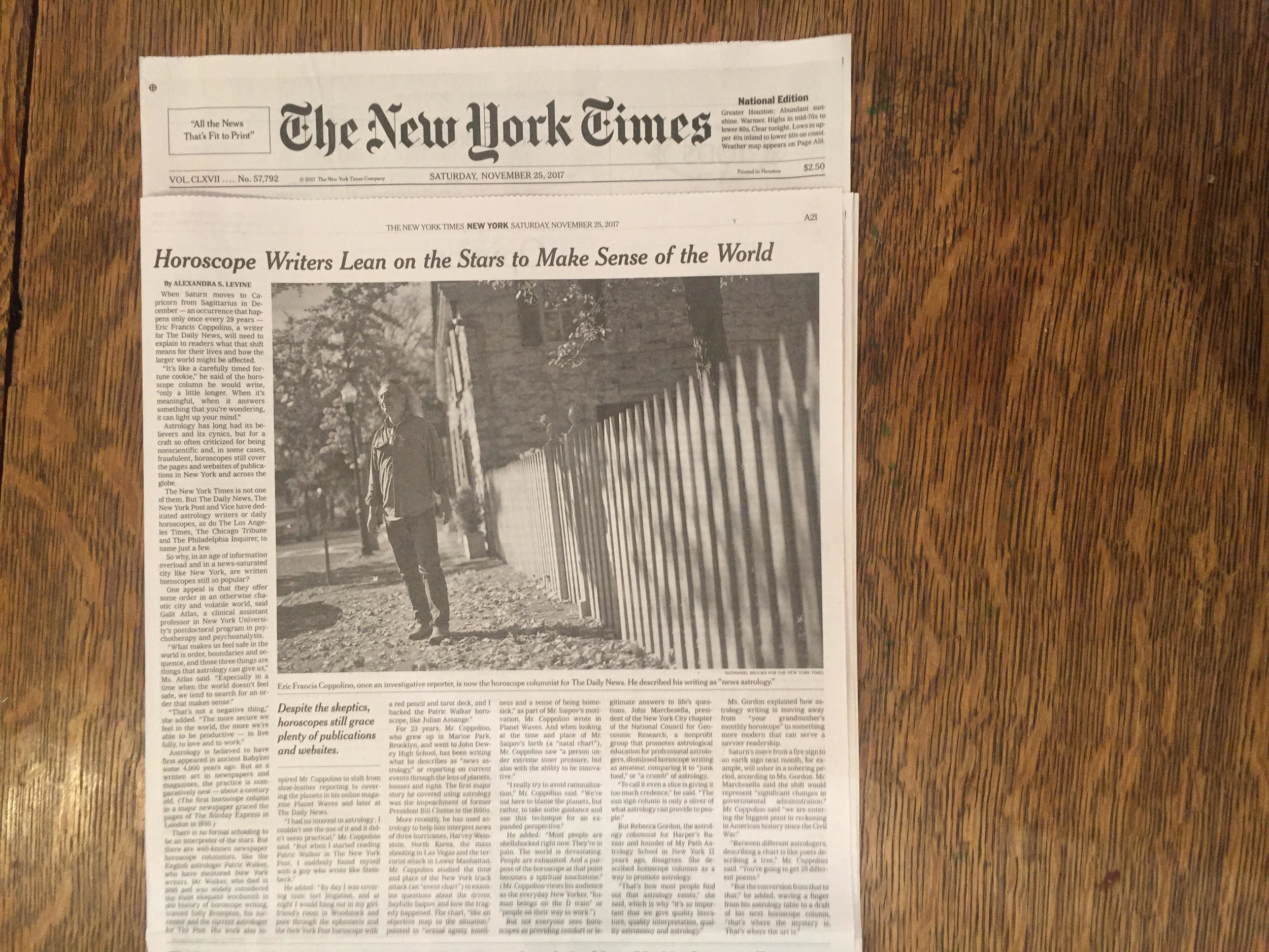 Leaning on the Stars to Make Sense of the World [New York Times]